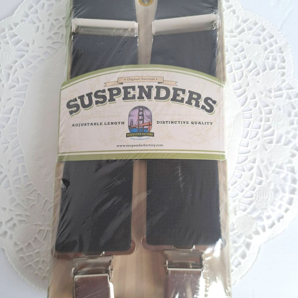 Suspenders Black 42" Suspender Co SFO NIB